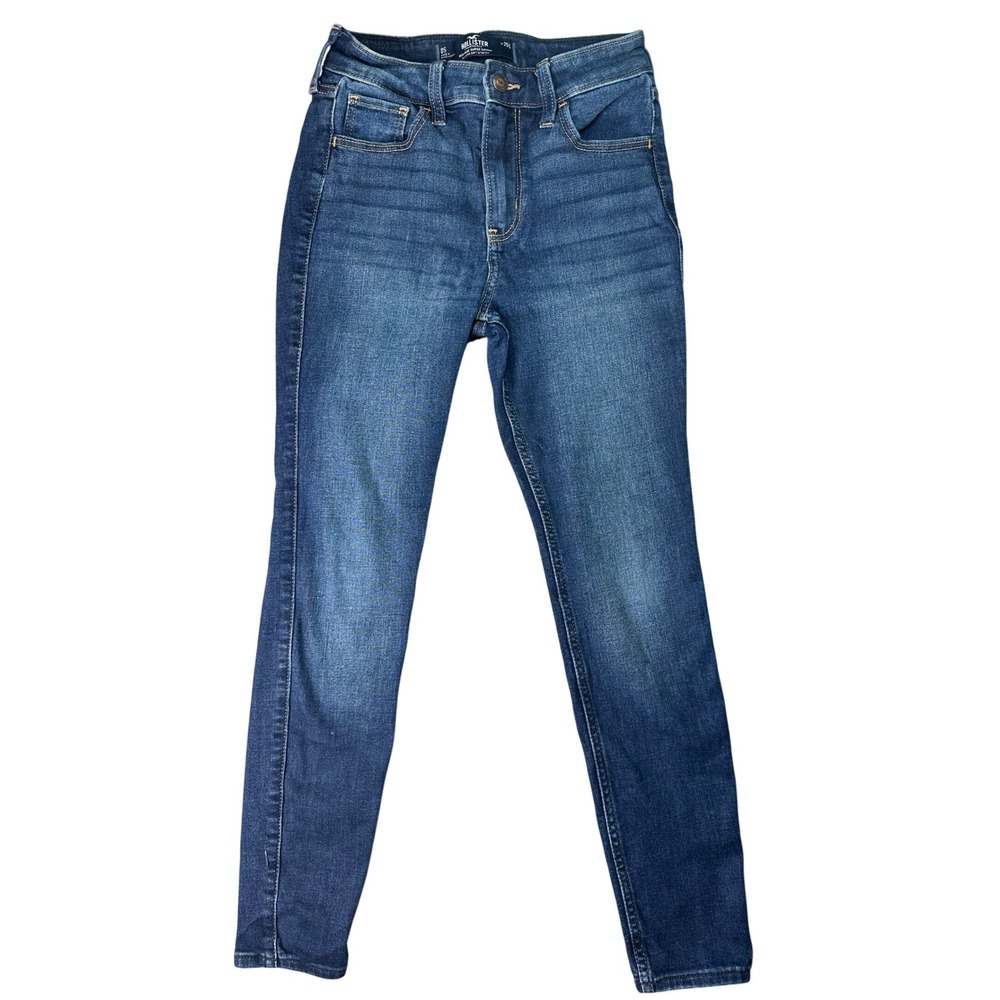 Hollister High Rise Super Skinny Jeans Soft Stretch Dark Wash 0S W25 Streetwear
